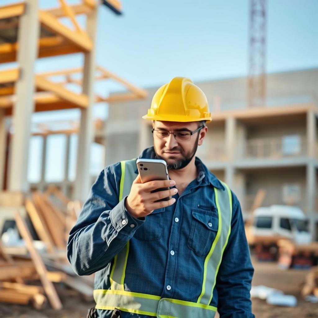 Contractor receiving same-day workers comp certificate on a smartphone at a job site